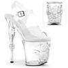 Pleaser - RAPTURE808 Sandale à bride à la cheville, Pole dance chaussures - Transparent Product image